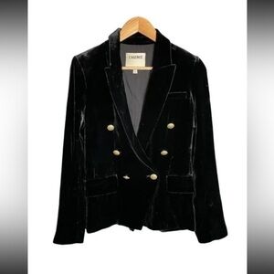 L'agence Kenzie Black Velvet Jacket Blazer size 8